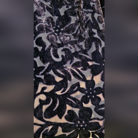 The Muses Navy Velvet Floral Kimono Cardigan Lounge Large New - Picture 3 of 5